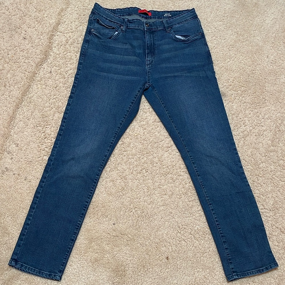MBX, blue, slim fit, size 36 waist and 32 length